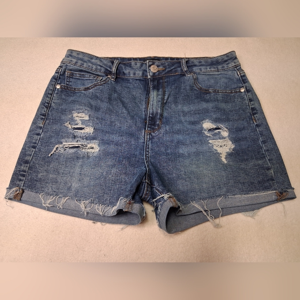 Denim Distressed Women Shorts